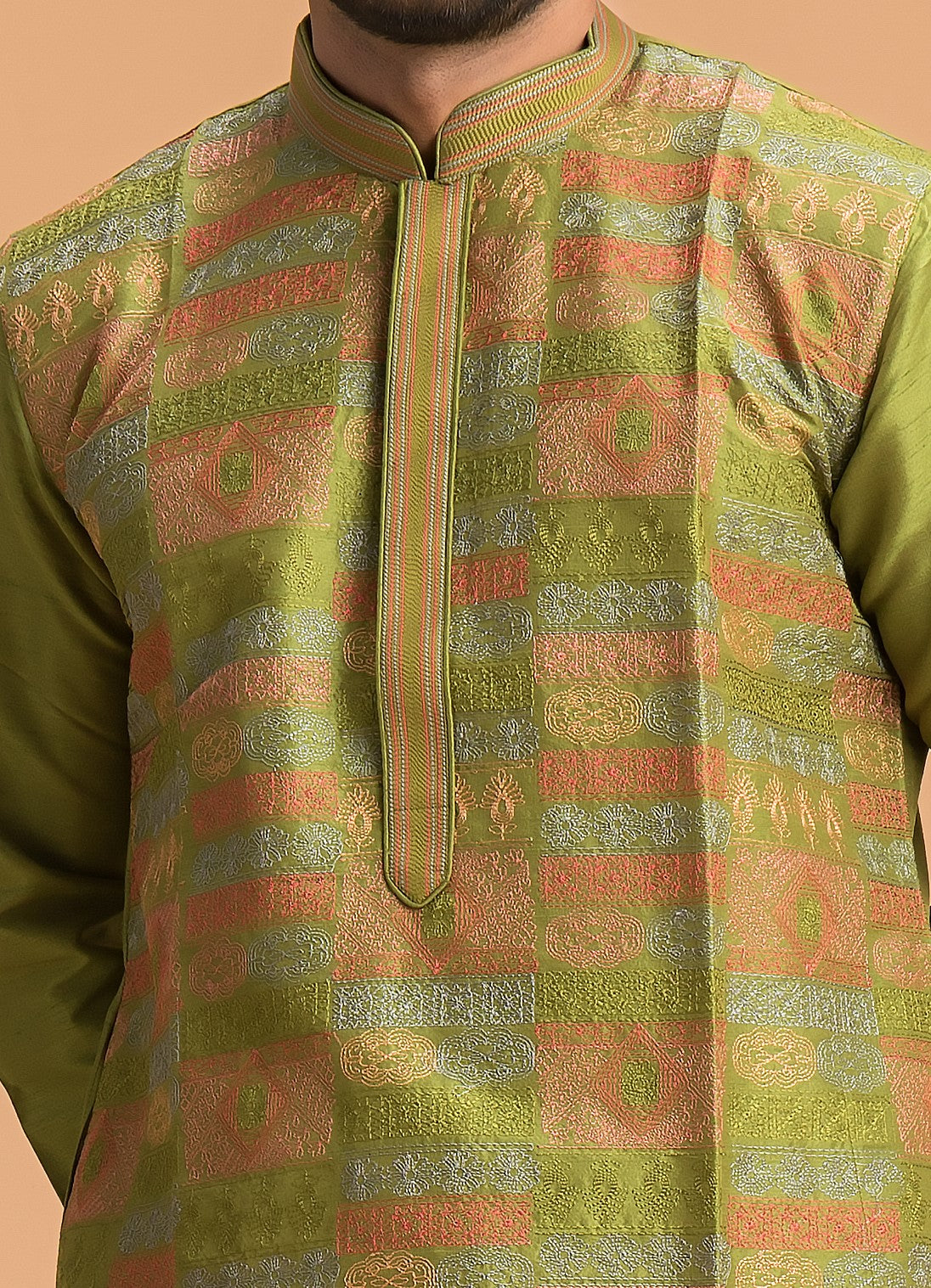 Designer Embroidered Kurta Dhoti(Optional) Set