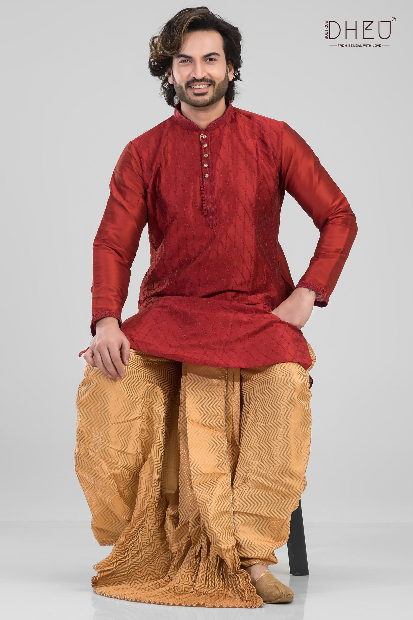 Bor Pokkho-Wedding Dhoti-Kurta set