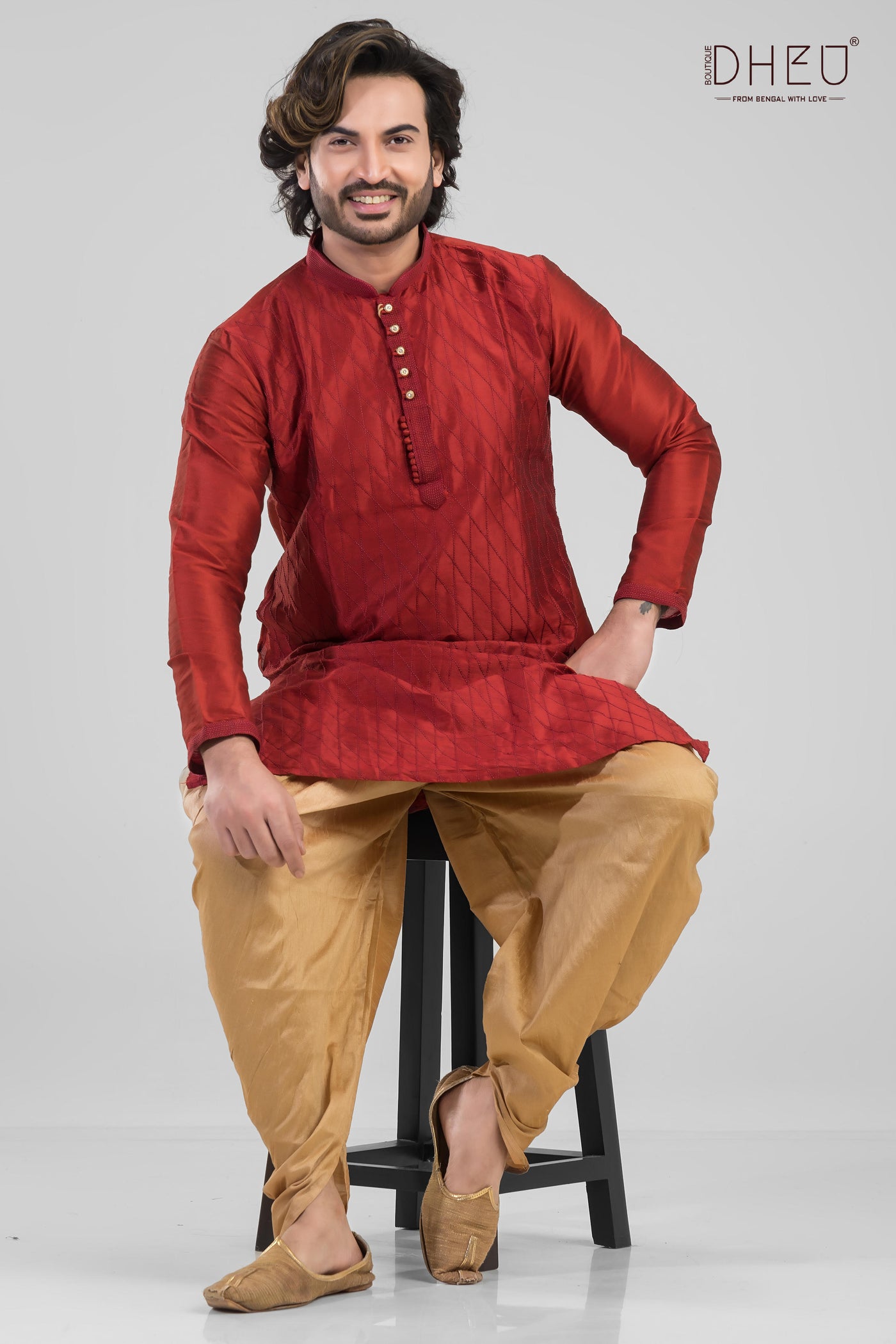 Yaar ki Shaadi-Men's Kurta + Dhoti Pant(Optional)