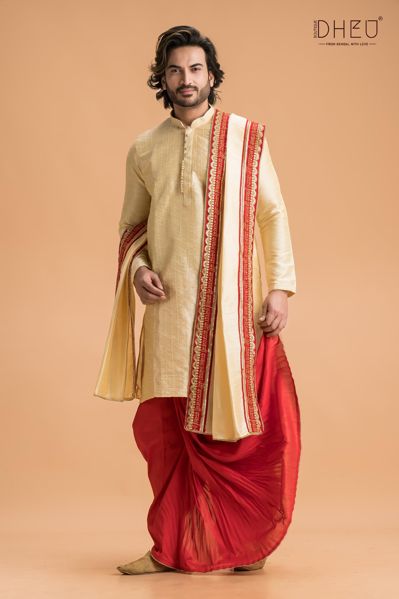 A Bollywood Affair- Dhoti Kurta with Dupatta Dheu - Main Image