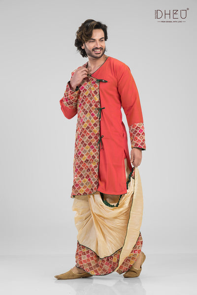 Dheu Exclusive Designer Kurta Dhoti(Optional) Set