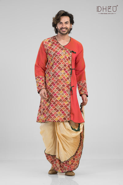 Dheu Exclusive Designer Kurta Dhoti(Optional) Set