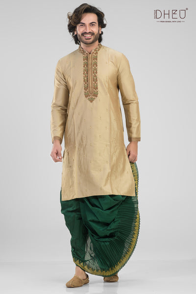 TanhaJi-Men's Kurta + Dhoti(Optional)