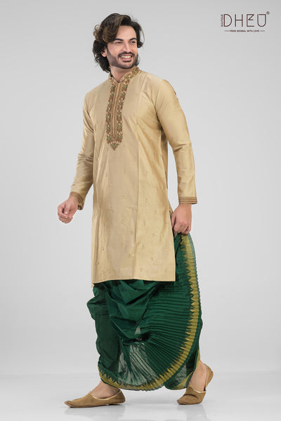 TanhaJi-Men's Kurta + Dhoti(Optional)