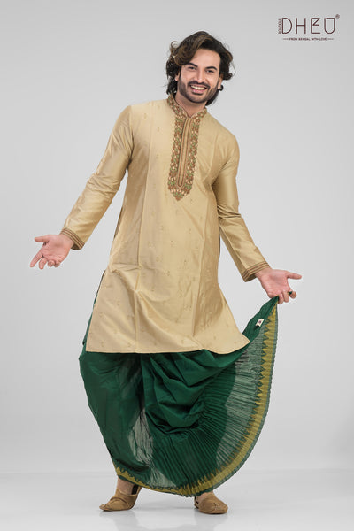 TanhaJi-Men's Kurta + Dhoti(Optional)