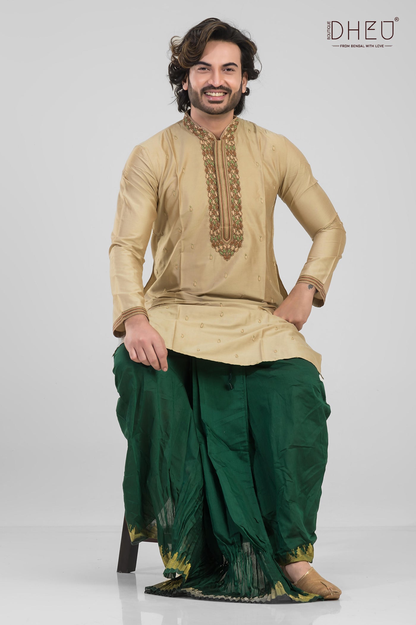 TanhaJi-Men's Kurta + Dhoti(Optional)