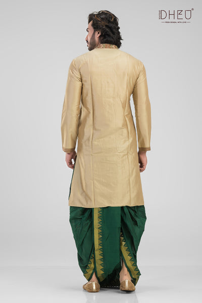 TanhaJi-Men's Kurta + Dhoti(Optional)