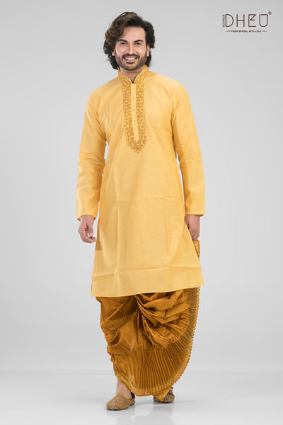 Truly Madly Deeply-Men's Kurta & Dhoti(Optional)