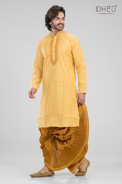Truly Madly Deeply-Men's Kurta & Dhoti(Optional)