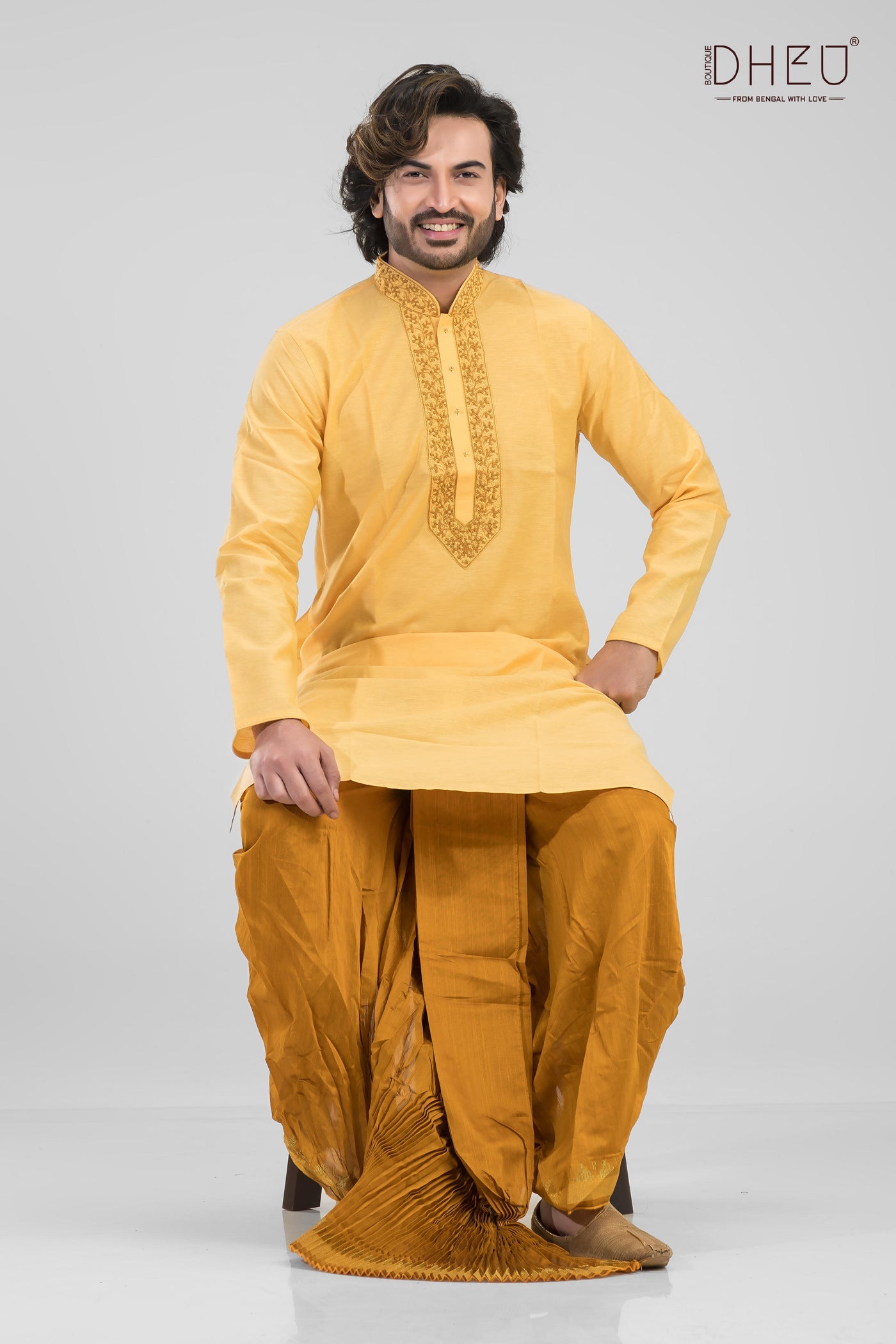 Truly Madly Deeply-Men's Kurta & Dhoti(Optional)
