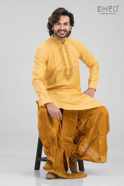 Truly Madly Deeply-Men's Kurta & Dhoti(Optional)