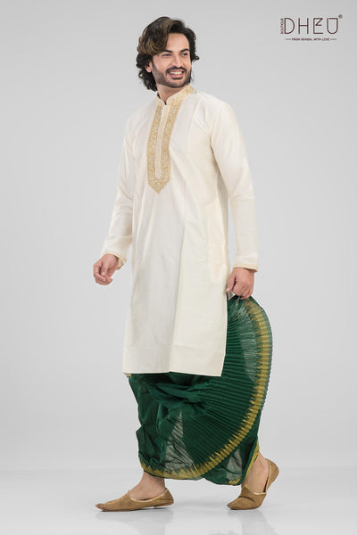 Wedding Dresscode-Men's Kurta + Dhoti(Optional)