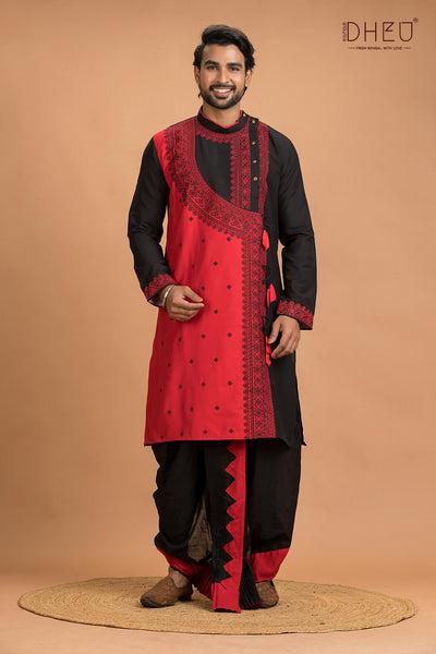 Dheu Designer Kurta Dhoti(Optional) Set