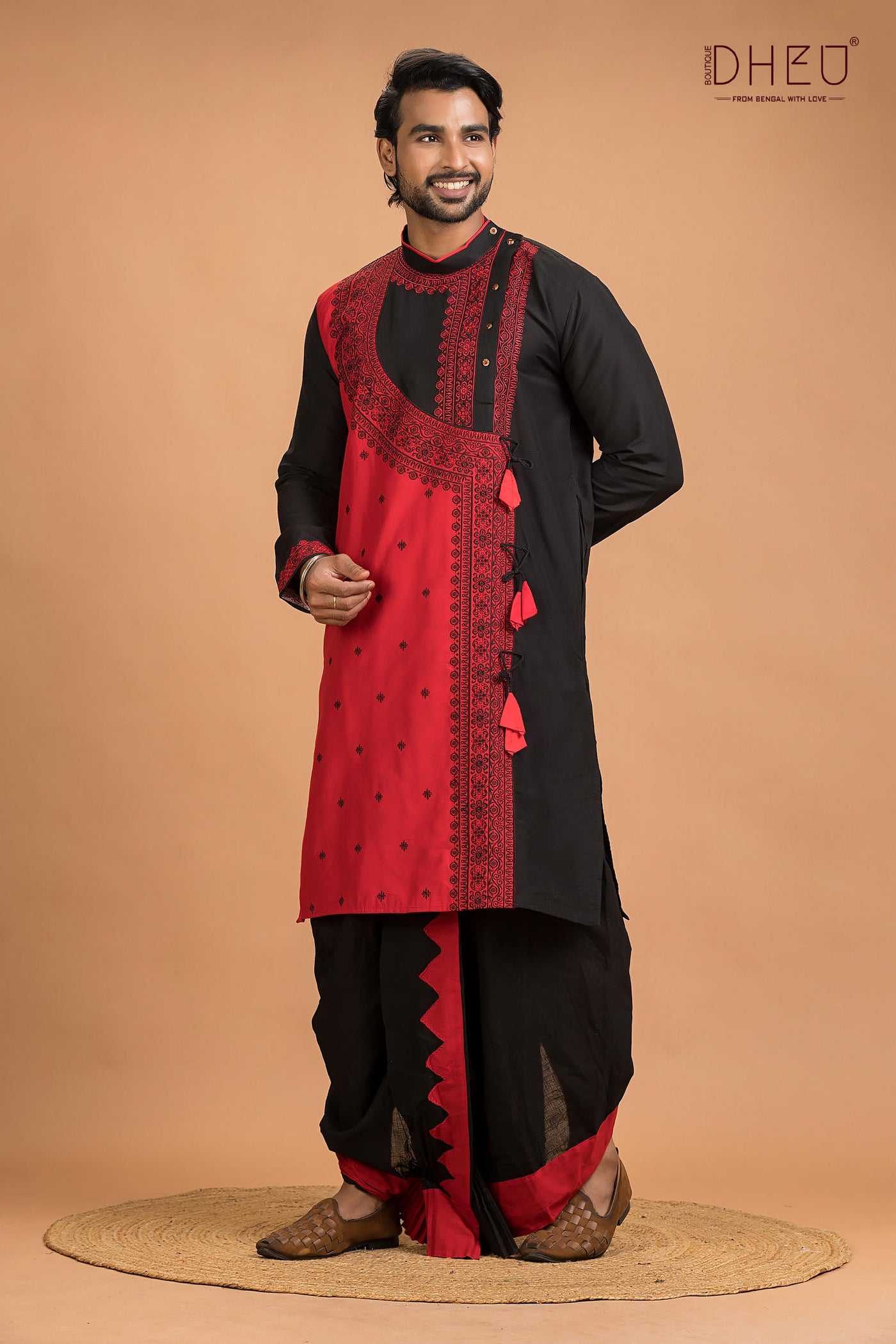 Dheu Designer Kurta Dhoti(Optional) Set