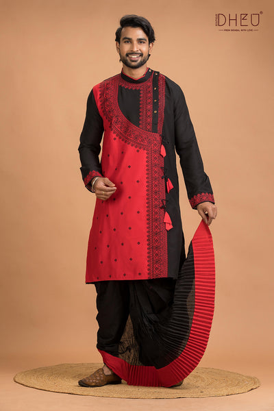 Dheu Designer Kurta Dhoti(Optional) Set