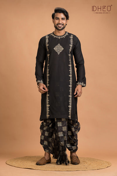 Dheu Designer Kurta Dhoti(Optional) Set