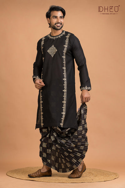 Dheu Designer Kurta Dhoti(Optional) Set