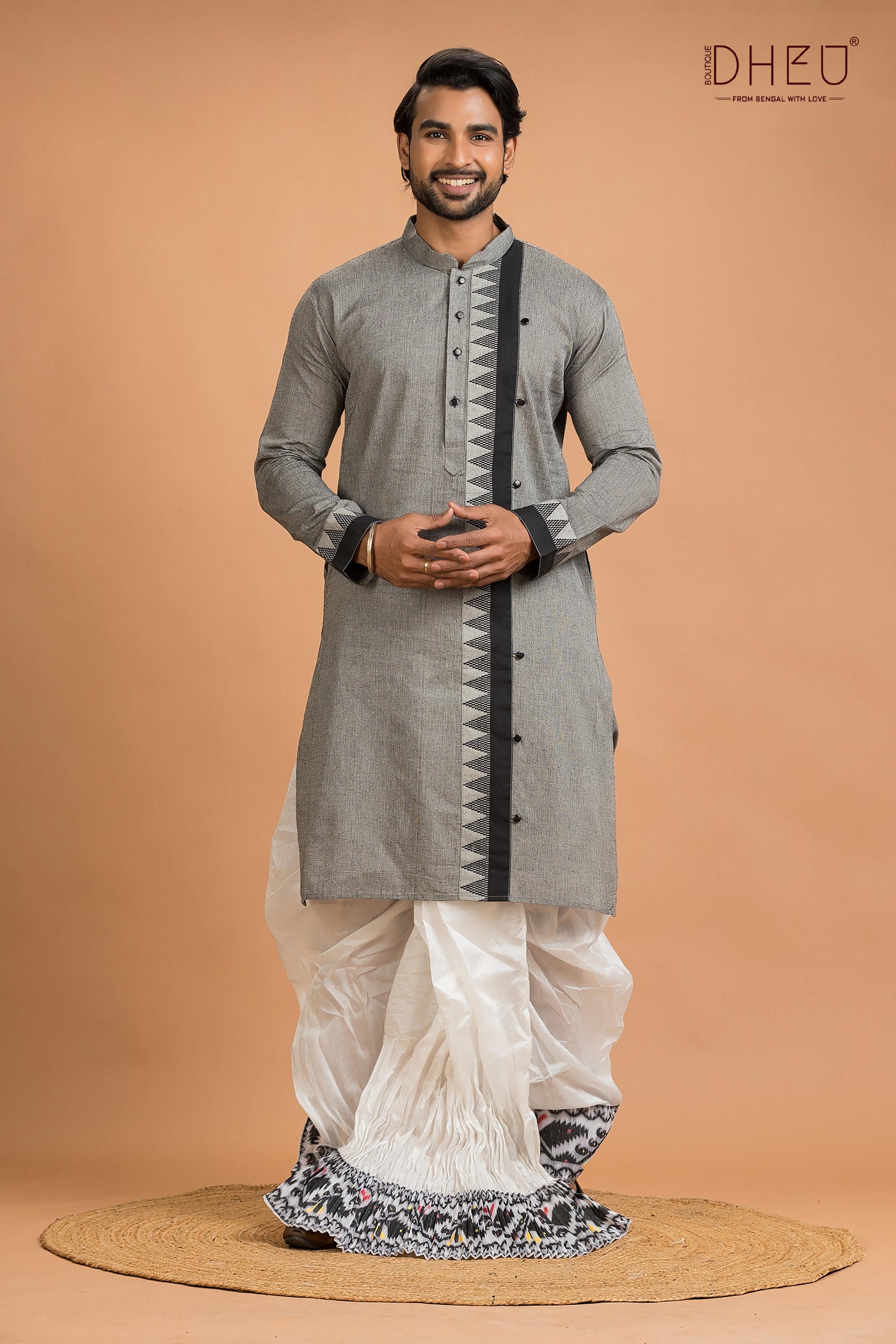 Dheu Designer Kurta Dhoti(Optional) Set