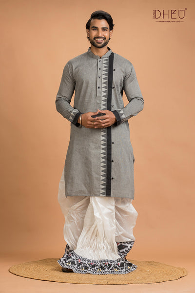 Dheu Designer Kurta Dhoti(Optional) Set