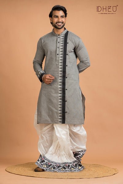 Dheu Designer Kurta Dhoti(Optional) Set