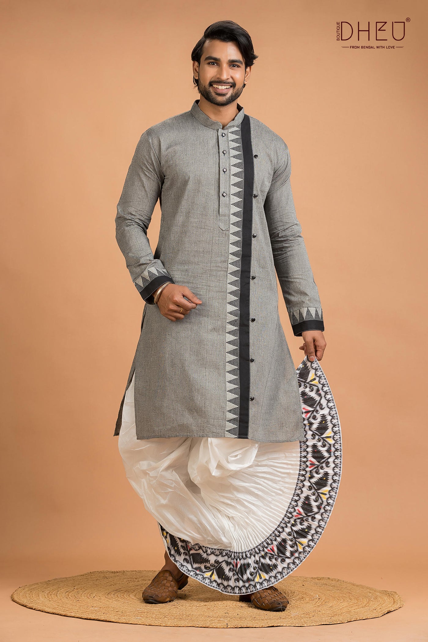Dheu Designer Kurta Dhoti(Optional) Set