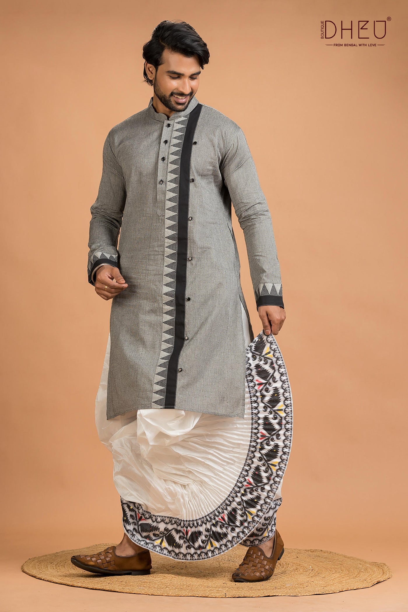 Dheu Designer Kurta Dhoti(Optional) Set