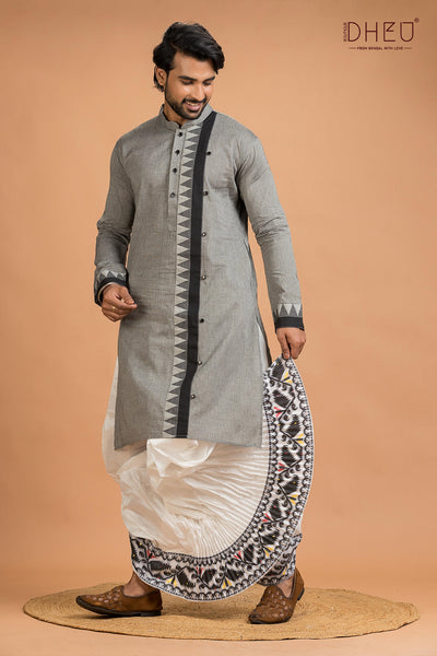 Dheu Designer Kurta Dhoti(Optional) Set
