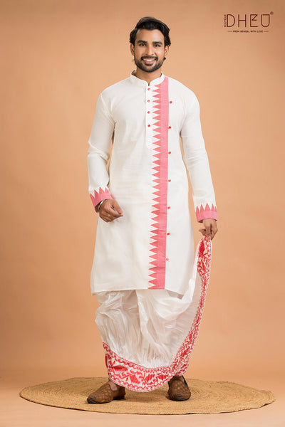 Dheu Designer Kurta Dhoti(Optional) Set