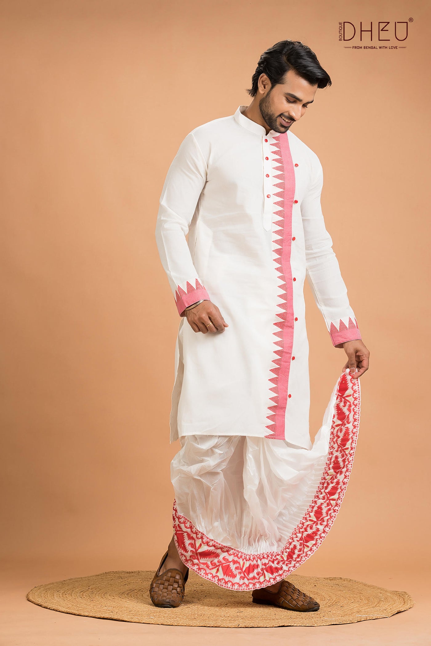 Dheu Designer Kurta Dhoti(Optional) Set