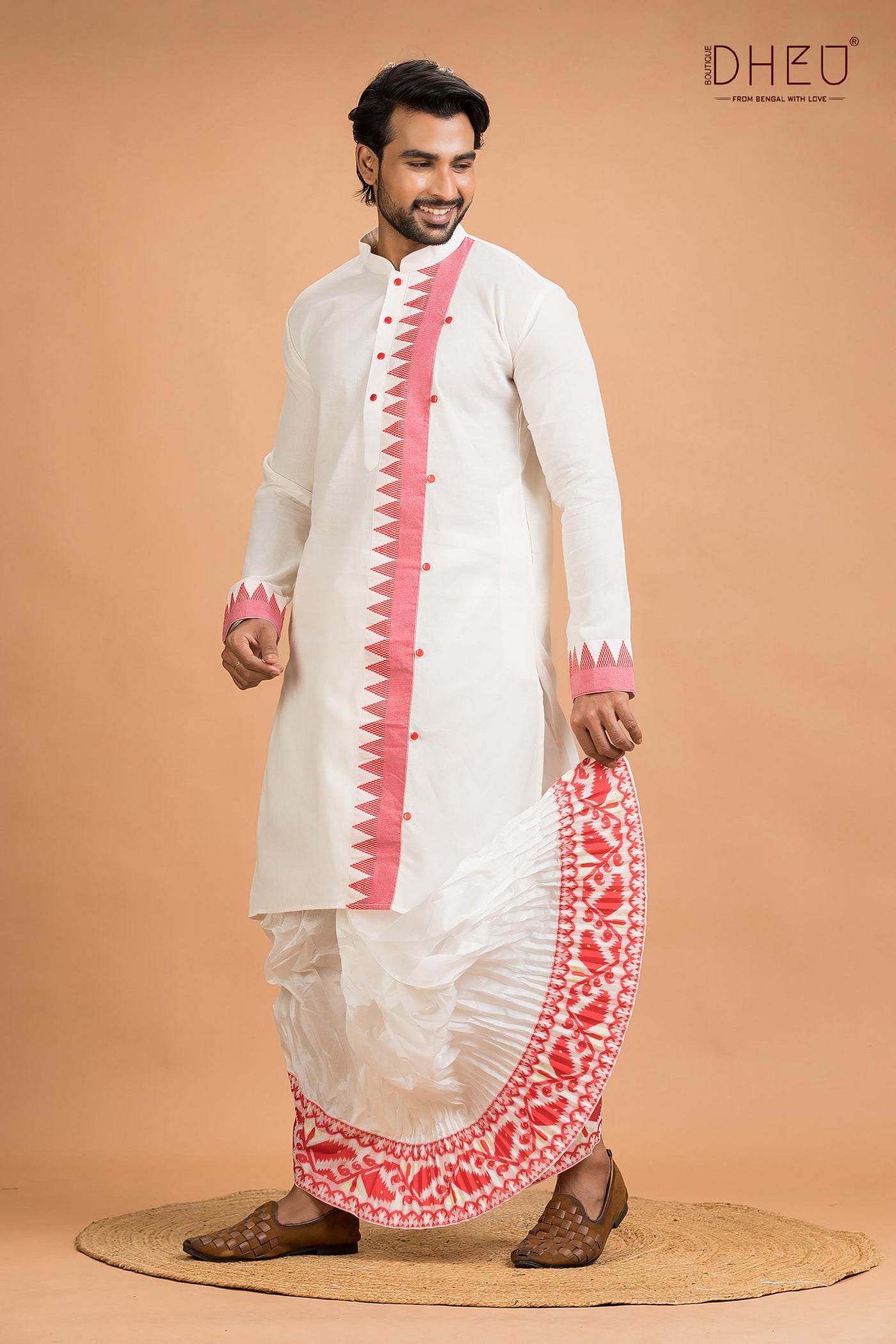 Dheu Designer Kurta Dhoti(Optional) Set
