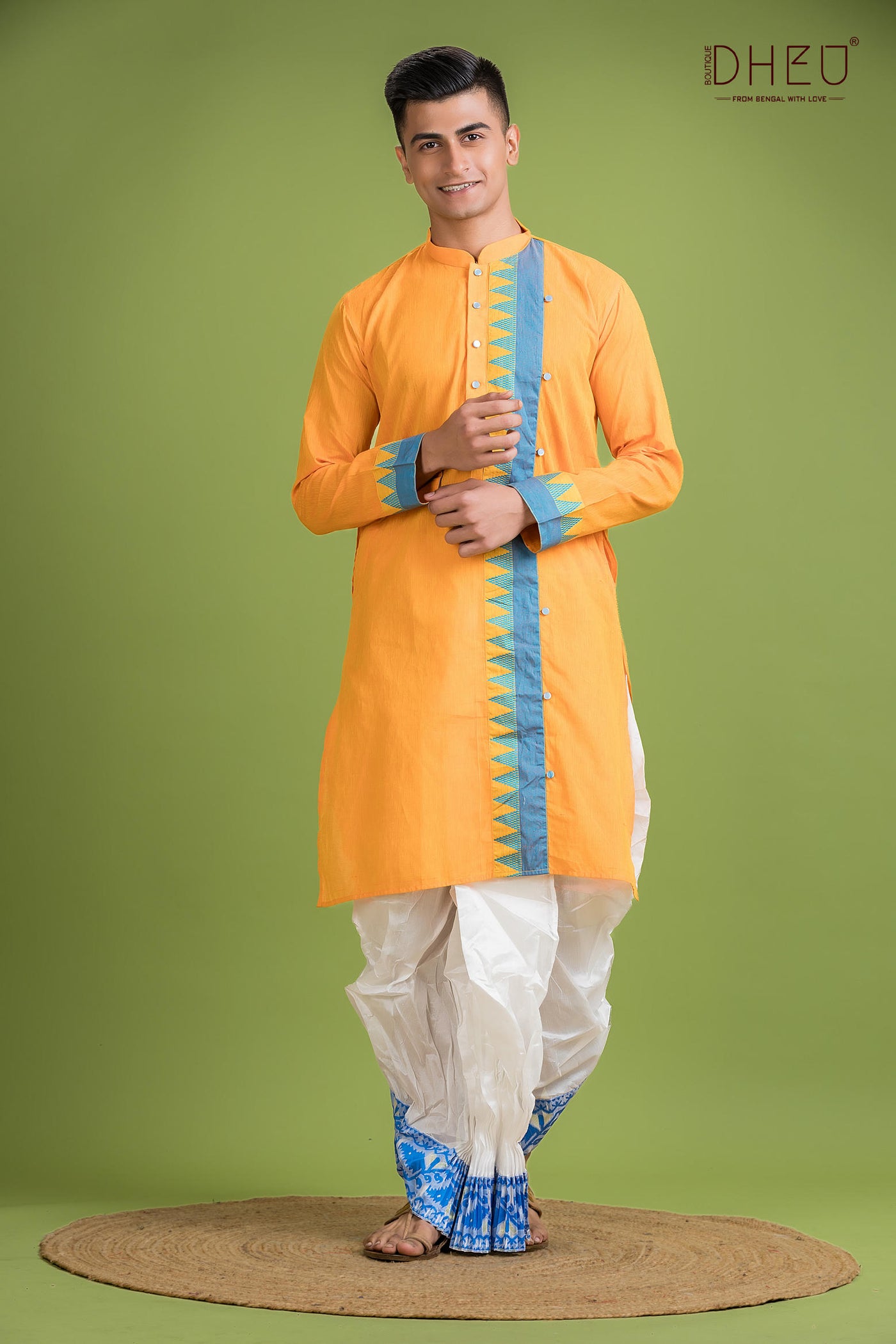 Dheu Designer Kurta Dhoti(Optional) Set