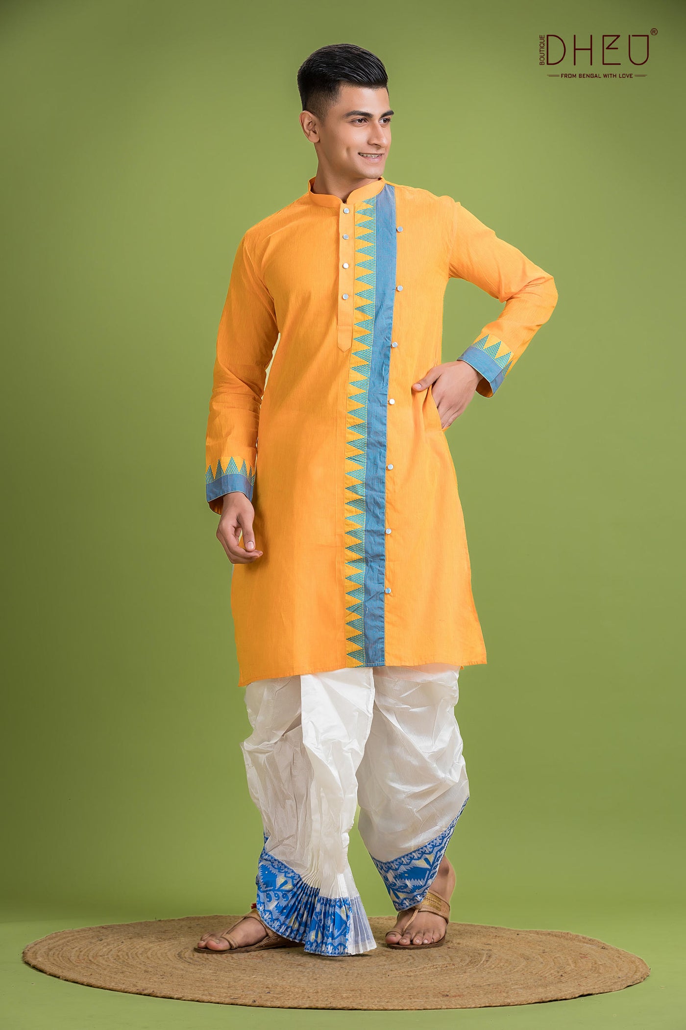Dheu Designer Kurta Dhoti(Optional) Set