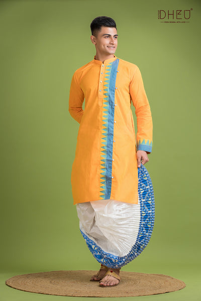 Dheu Designer Kurta Dhoti(Optional) Set