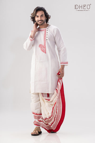 Lal Sada- Designer Couple Set