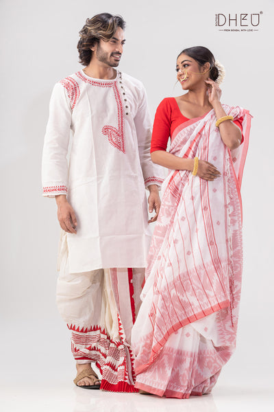 Lal Sada- Designer Couple Set
