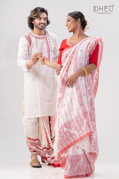 Lal Sada- Designer Couple Set