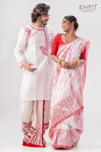 Lal Sada- Designer Couple Set