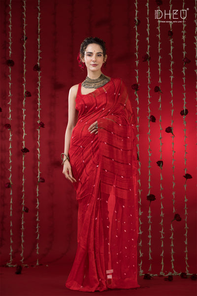 Pure Khadi Silk Gini Saree (Silk Mark Certified)