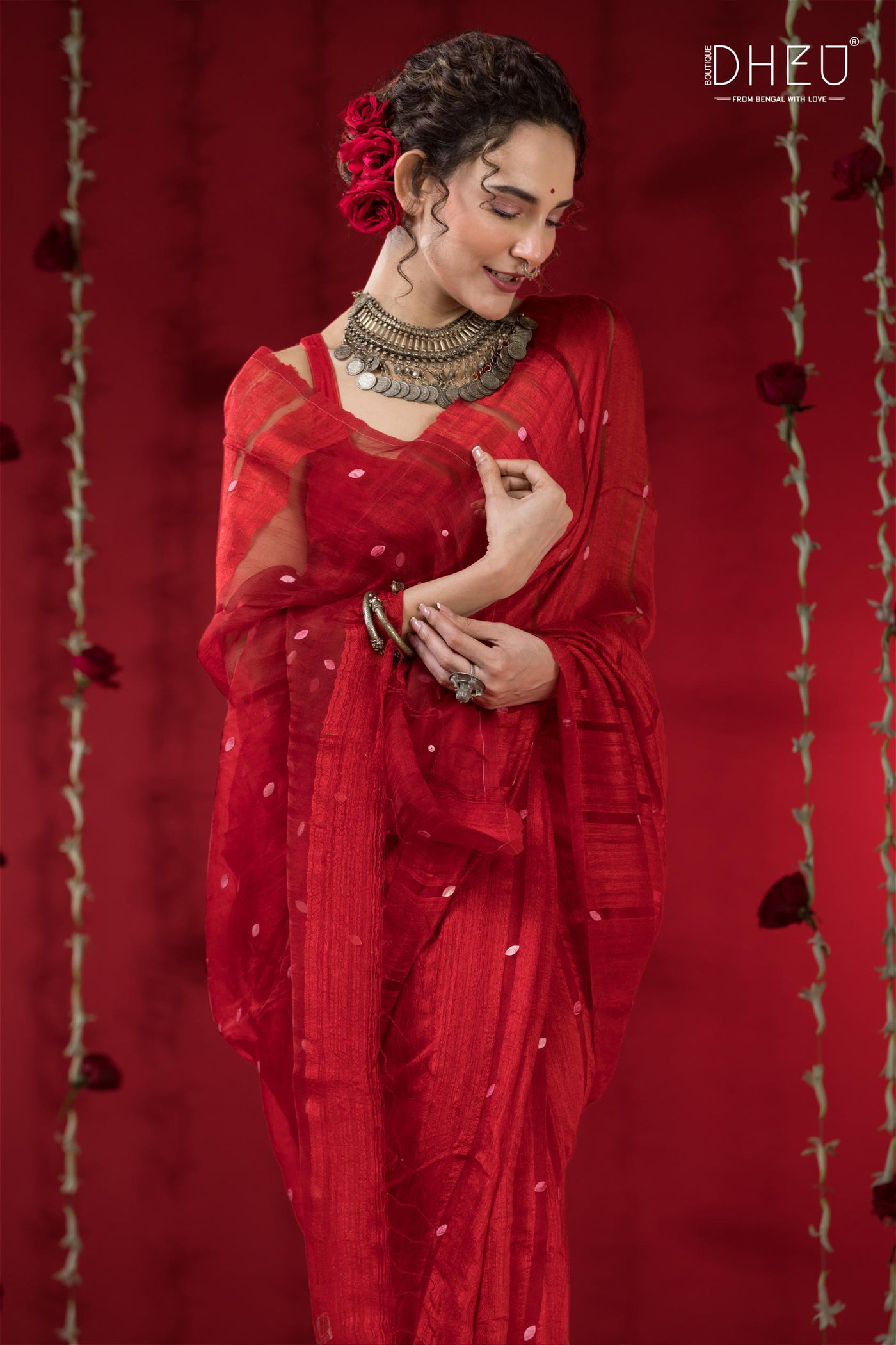 Pure Khadi Silk Gini Saree (Silk Mark Certified)