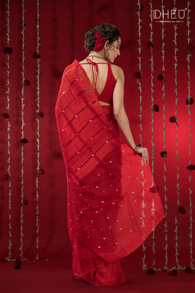 Pure Khadi Silk Gini Saree (Silk Mark Certified)