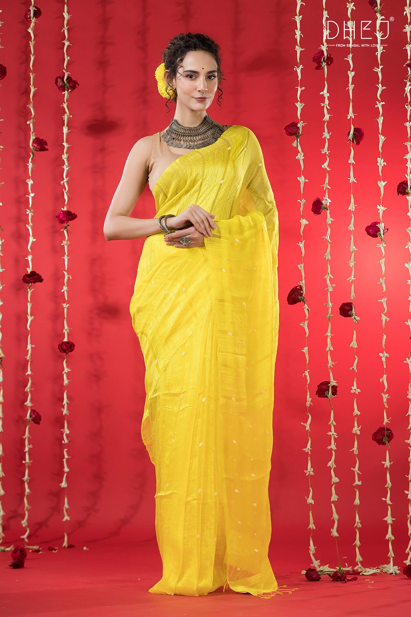 Pure Khadi Silk Gini Saree (Silk Mark Certified)