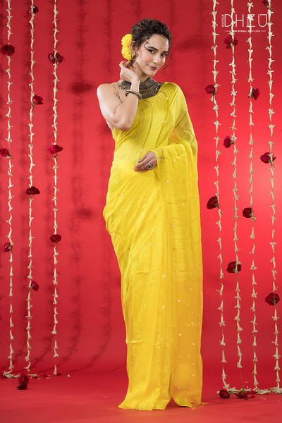 Pure Khadi Silk Gini Saree (Silk Mark Certified)