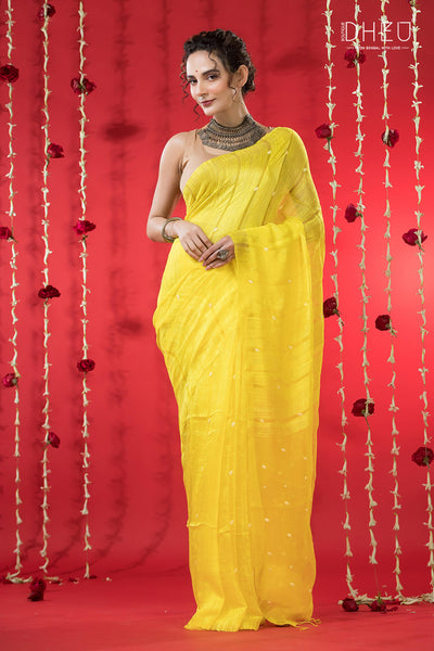 Pure Khadi Silk Gini Saree (Silk Mark Certified)