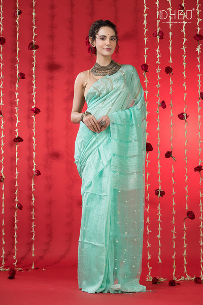 Pure Khadi Silk Gini Saree (Silk Mark Certified)