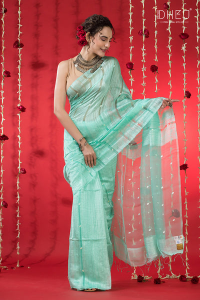 Pure Khadi Silk Gini Saree (Silk Mark Certified)