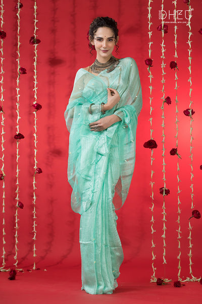 Pure Khadi Silk Gini Saree (Silk Mark Certified)