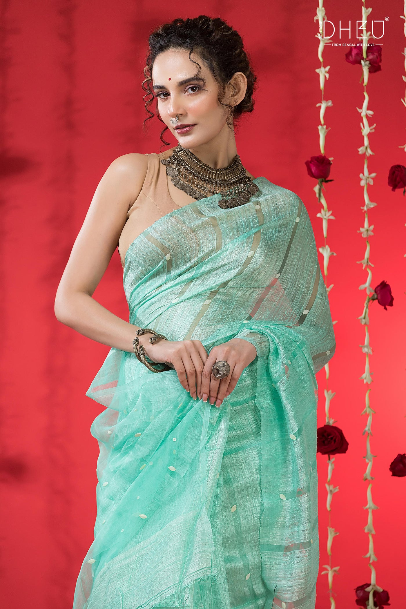 Pure Khadi Silk Gini Saree (Silk Mark Certified)