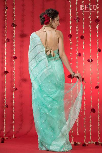 Pure Khadi Silk Gini Saree (Silk Mark Certified)