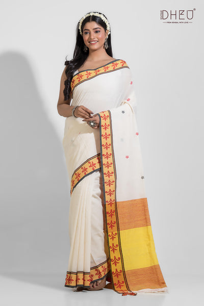 Mahanada - Pure Khadi Jamdani Tangail Saree