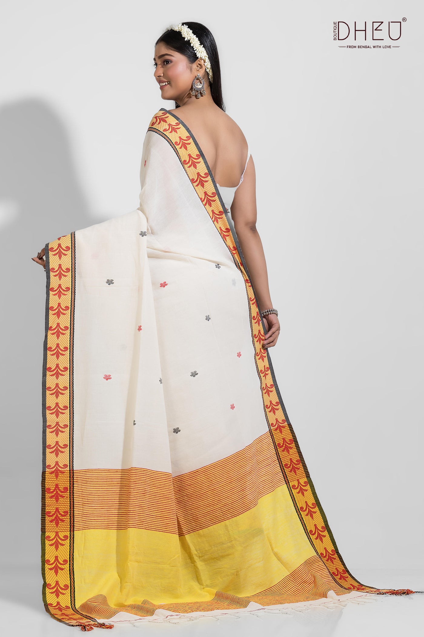 Mahanada - Pure Khadi Jamdani Tangail Saree